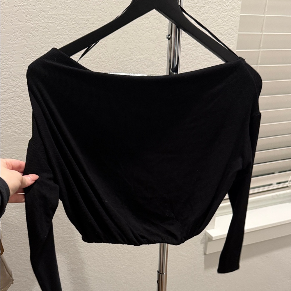 GARAGE  Black Off-Shoulder Top
